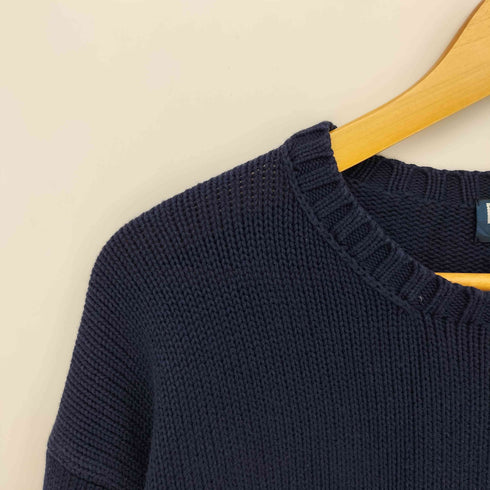 ポロバイラルフローレン Polo by RALPH LAUREN 90S ポニー 刺繍 クルーネック コットン ニット セーター メンズ import:L